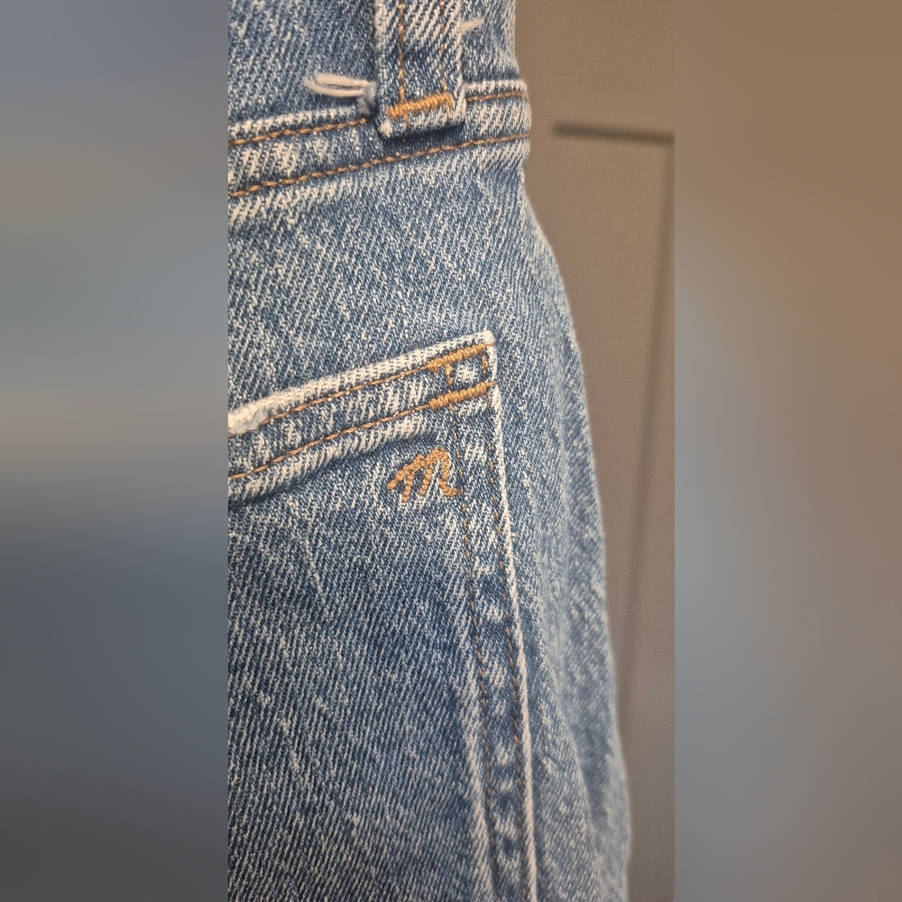 Madewell Curvy Perfect Jean Shorts Size 27 Raw Frayed Hem - Picture 3 of 8